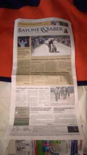 My last newspaper! Two of my stories on the front :)